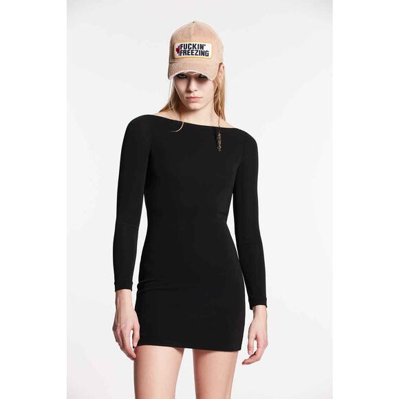 Dsquared2 Black Mini Dress Open Back Women’s Size Medium - Picture 3 of 12